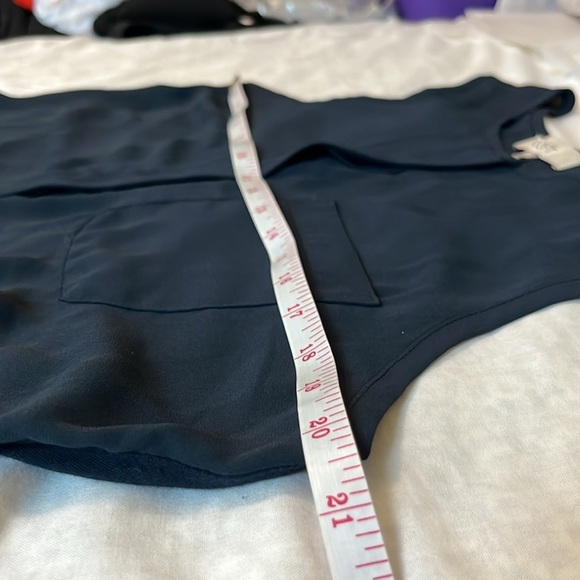 Ann Taylor LOFT Sleeveless Multimedia Covered Button Blouse - Picture 9 of 11